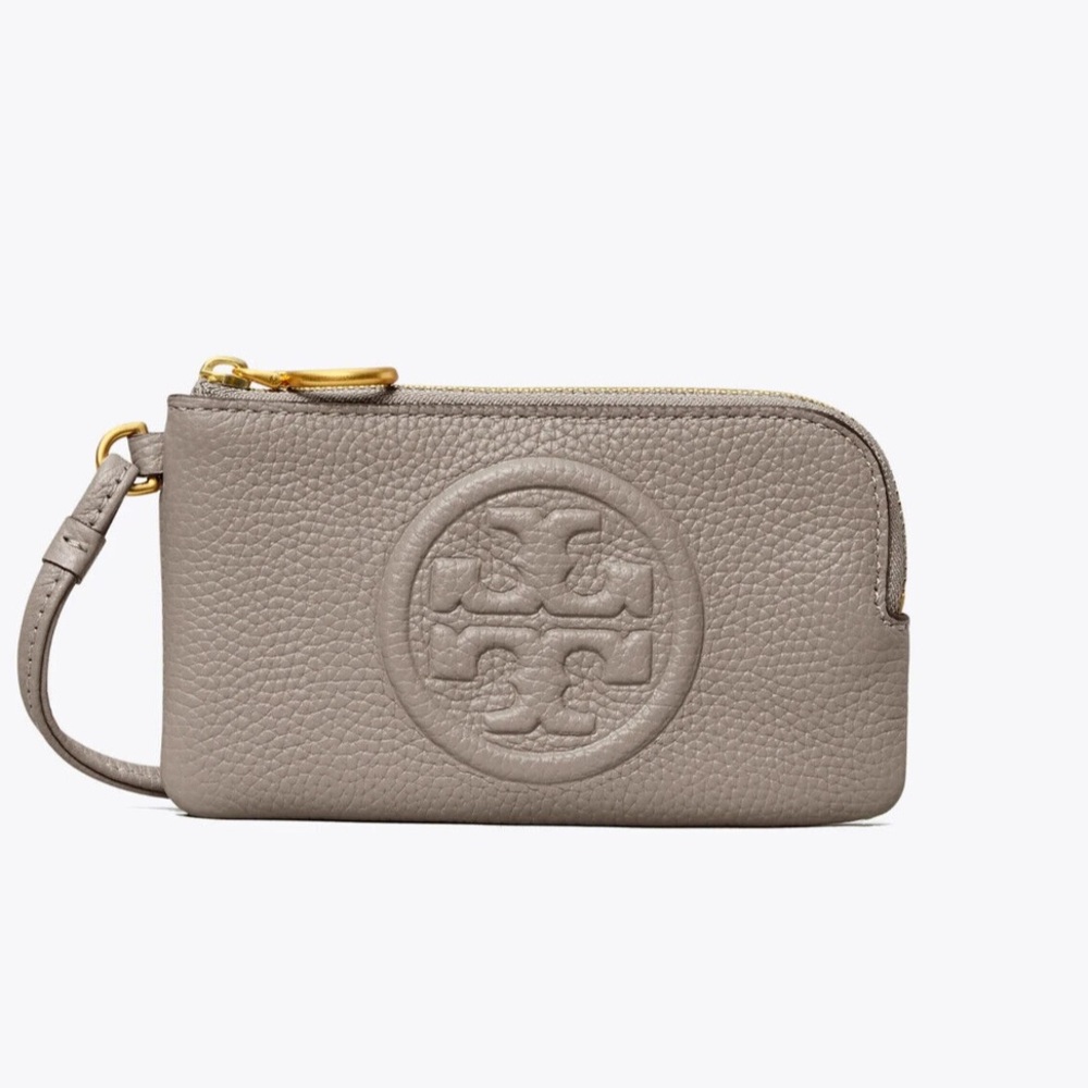 Tory Burch Perry Bombe Card Case Small Leather Wristlet